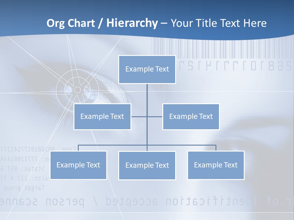 A Woman's Eye With Bar Code In The Background PowerPoint Template