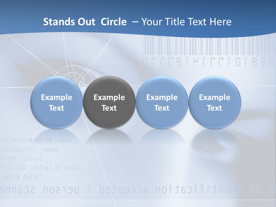 A Woman's Eye With Bar Code In The Background PowerPoint Template