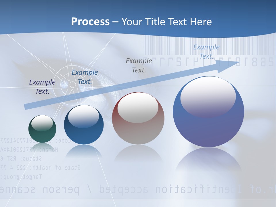 A Woman's Eye With Bar Code In The Background PowerPoint Template
