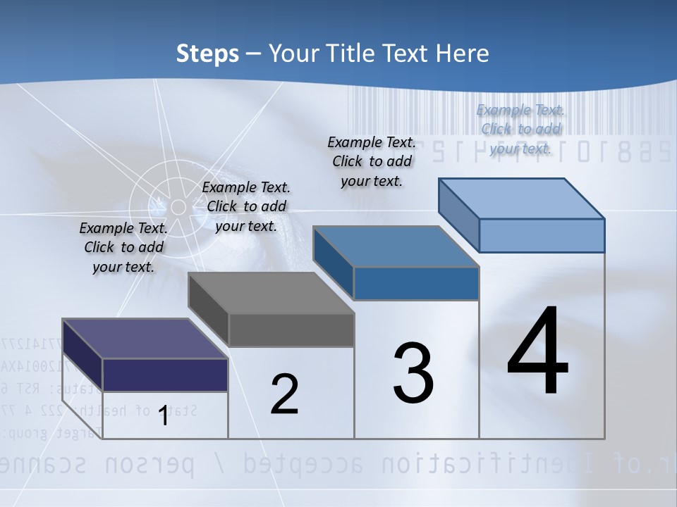 A Woman's Eye With Bar Code In The Background PowerPoint Template