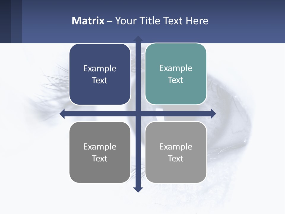 A Close Up Of A Blue Eye With A White Background PowerPoint Template