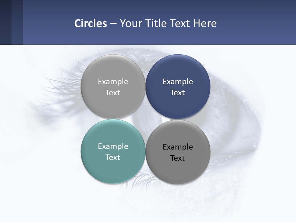 A Close Up Of A Blue Eye With A White Background PowerPoint Template