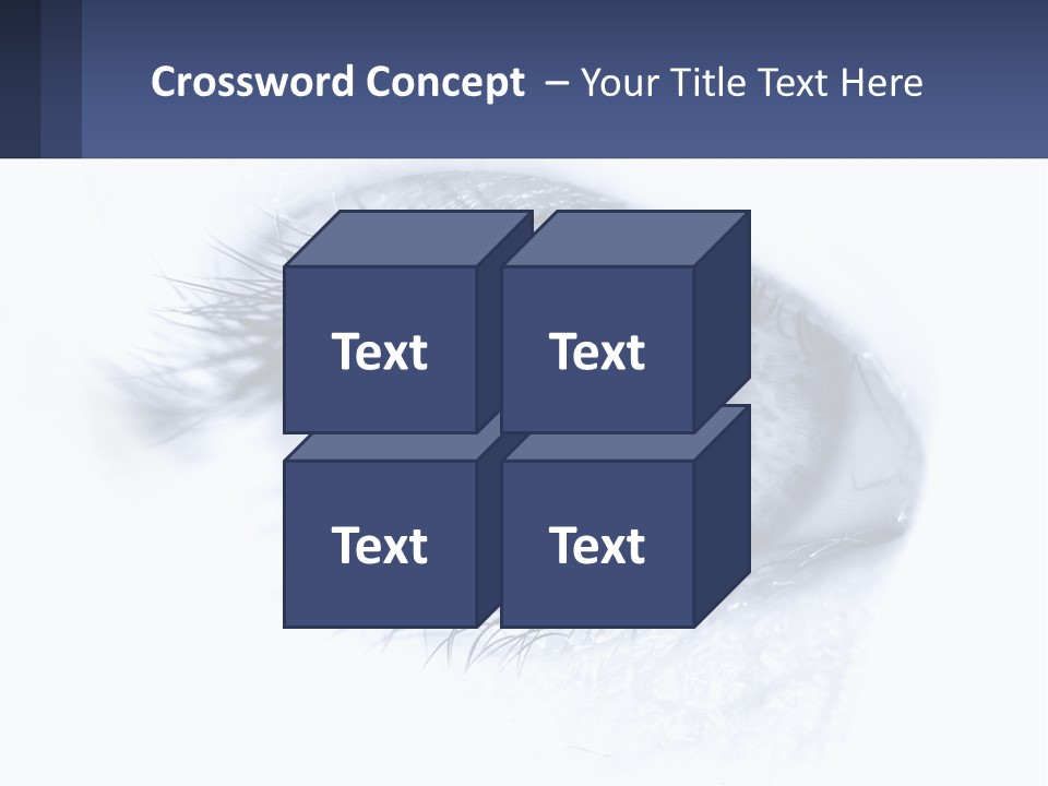 A Close Up Of A Blue Eye With A White Background PowerPoint Template