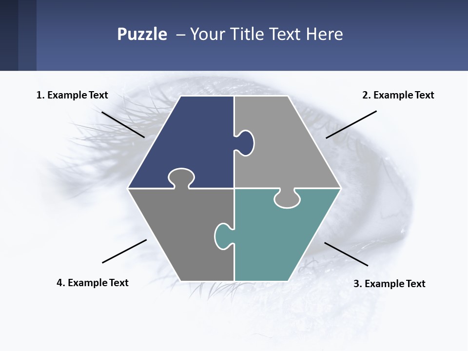 A Close Up Of A Blue Eye With A White Background PowerPoint Template