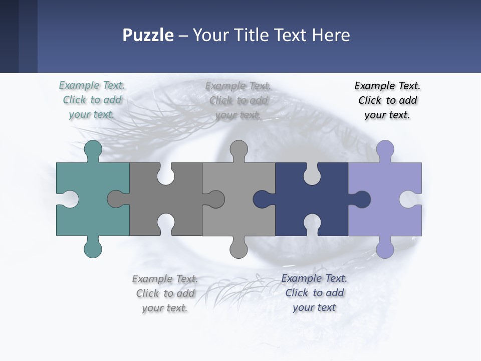 A Close Up Of A Blue Eye With A White Background PowerPoint Template