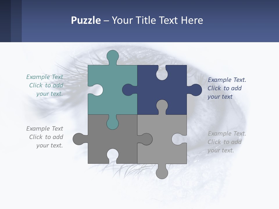 A Close Up Of A Blue Eye With A White Background PowerPoint Template