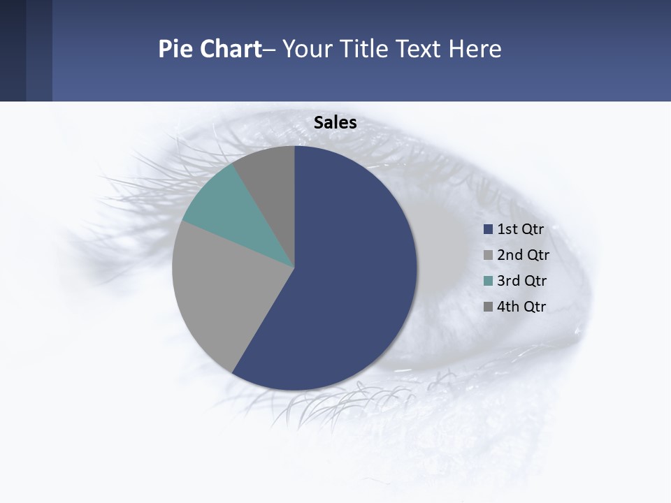A Close Up Of A Blue Eye With A White Background PowerPoint Template