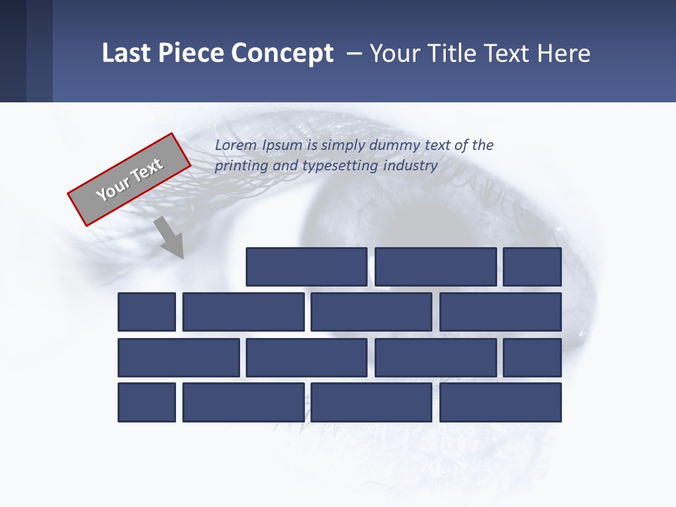 A Close Up Of A Blue Eye With A White Background PowerPoint Template