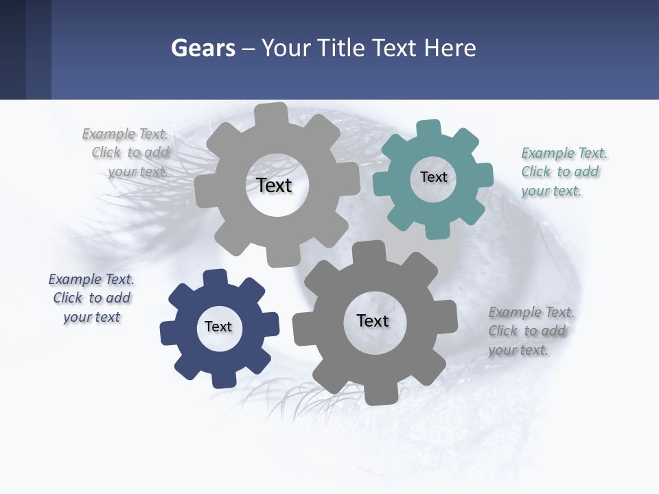 A Close Up Of A Blue Eye With A White Background PowerPoint Template