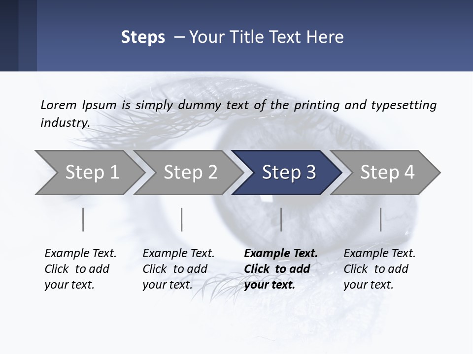 A Close Up Of A Blue Eye With A White Background PowerPoint Template