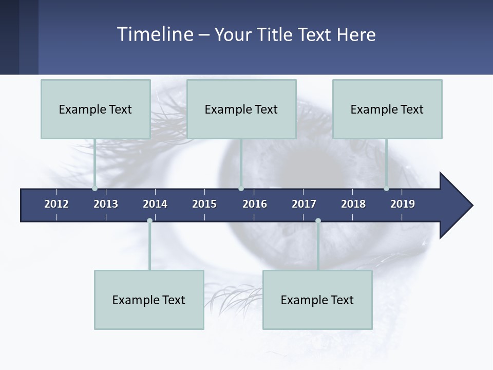 A Close Up Of A Blue Eye With A White Background PowerPoint Template