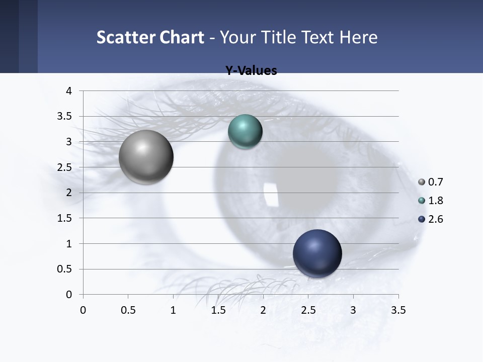 A Close Up Of A Blue Eye With A White Background PowerPoint Template