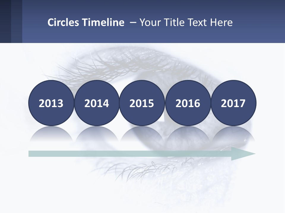 A Close Up Of A Blue Eye With A White Background PowerPoint Template