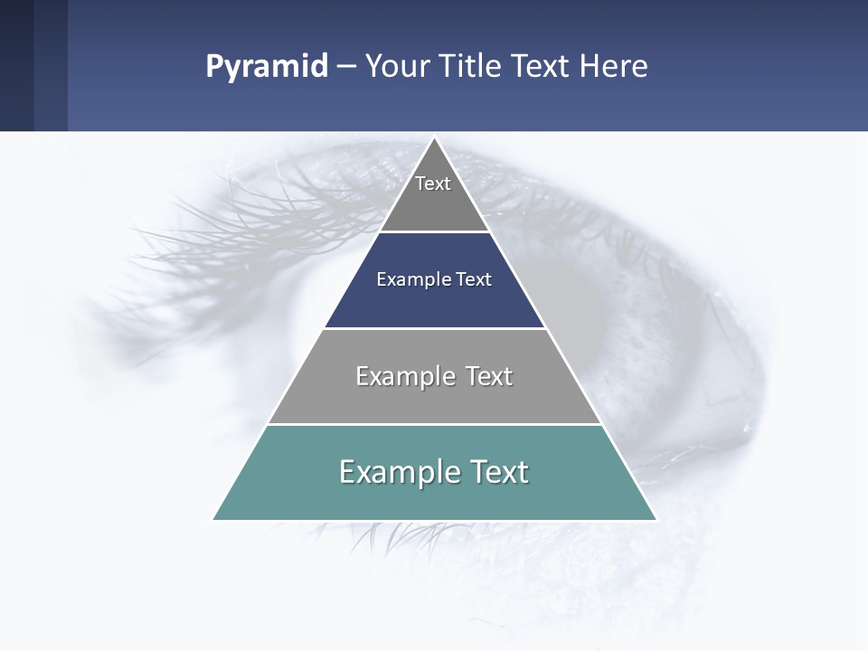 A Close Up Of A Blue Eye With A White Background PowerPoint Template