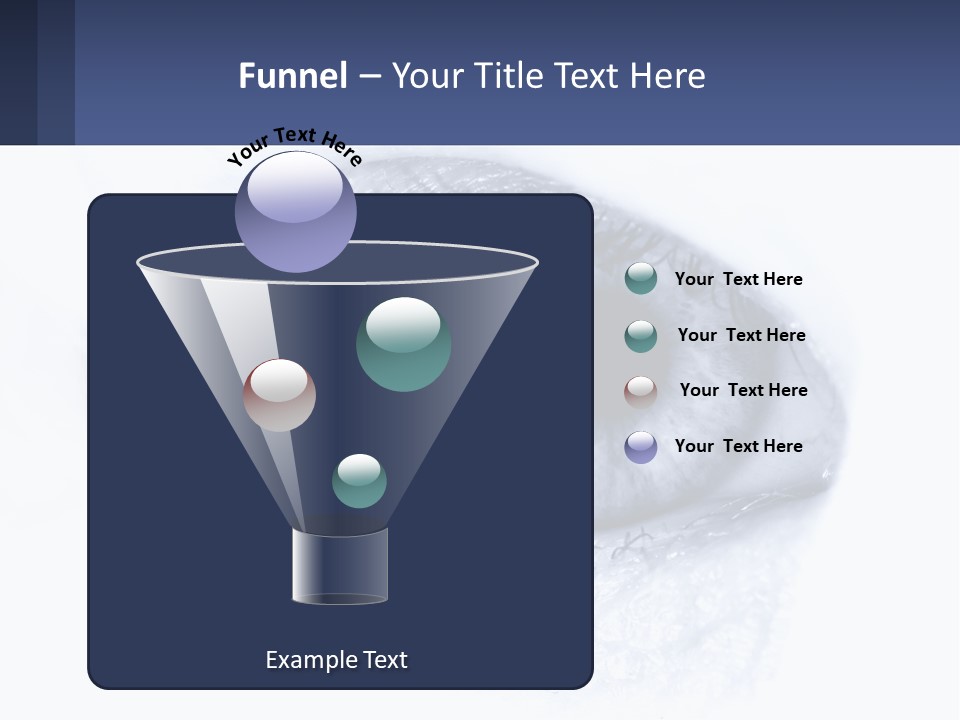 A Close Up Of A Blue Eye With A White Background PowerPoint Template