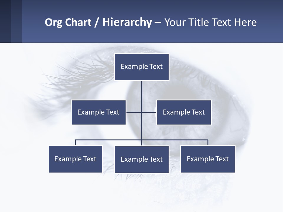 A Close Up Of A Blue Eye With A White Background PowerPoint Template