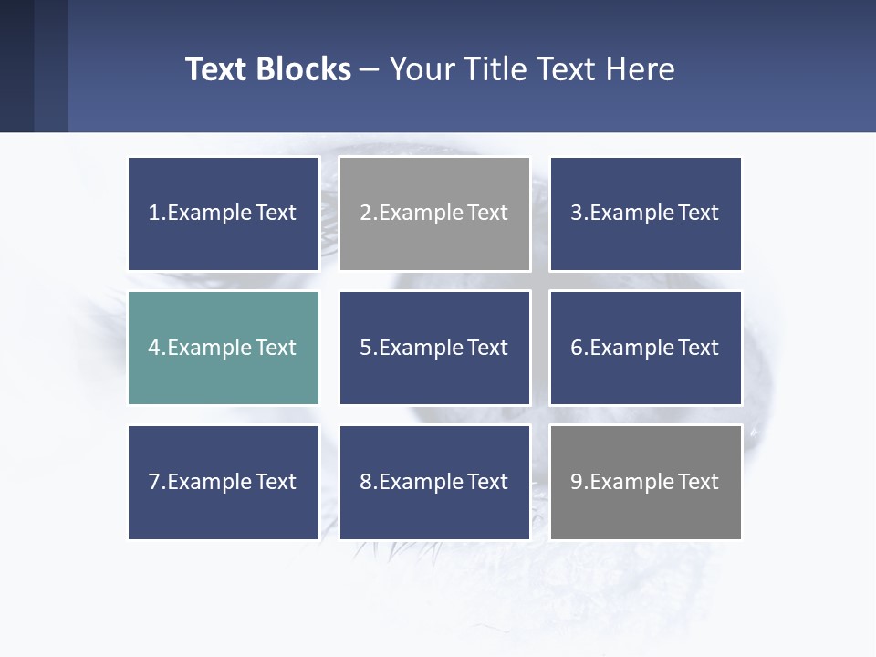 A Close Up Of A Blue Eye With A White Background PowerPoint Template