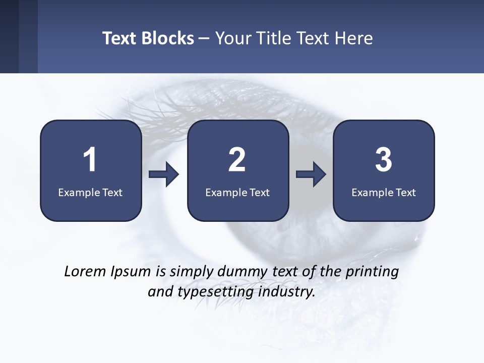 A Close Up Of A Blue Eye With A White Background PowerPoint Template
