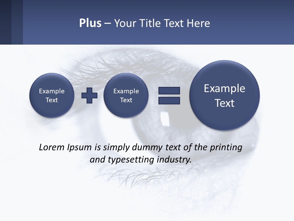 A Close Up Of A Blue Eye With A White Background PowerPoint Template