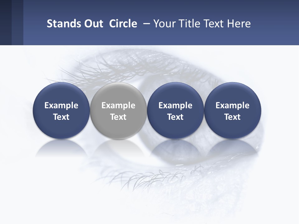 A Close Up Of A Blue Eye With A White Background PowerPoint Template