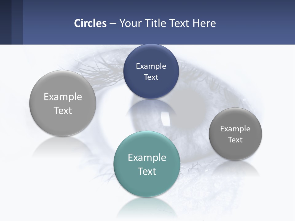 A Close Up Of A Blue Eye With A White Background PowerPoint Template