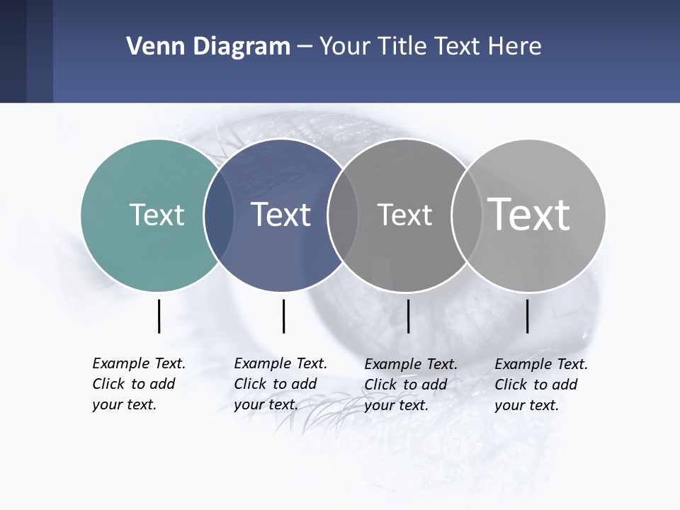 A Close Up Of A Blue Eye With A White Background PowerPoint Template