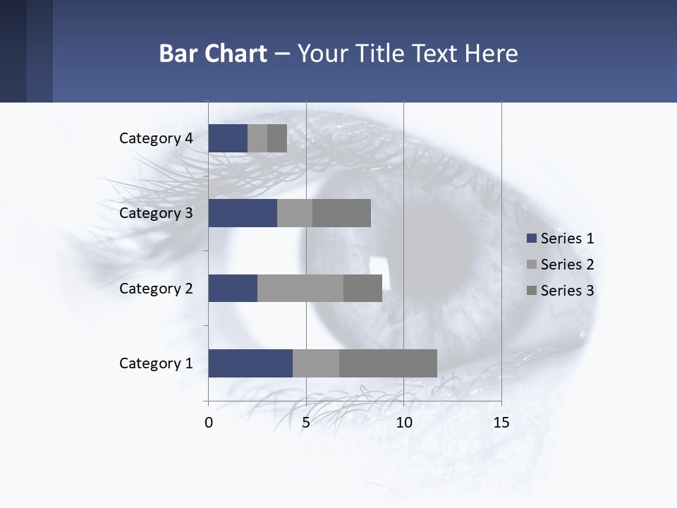 A Close Up Of A Blue Eye With A White Background PowerPoint Template