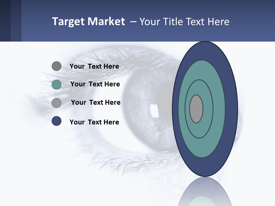 A Close Up Of A Blue Eye With A White Background PowerPoint Template