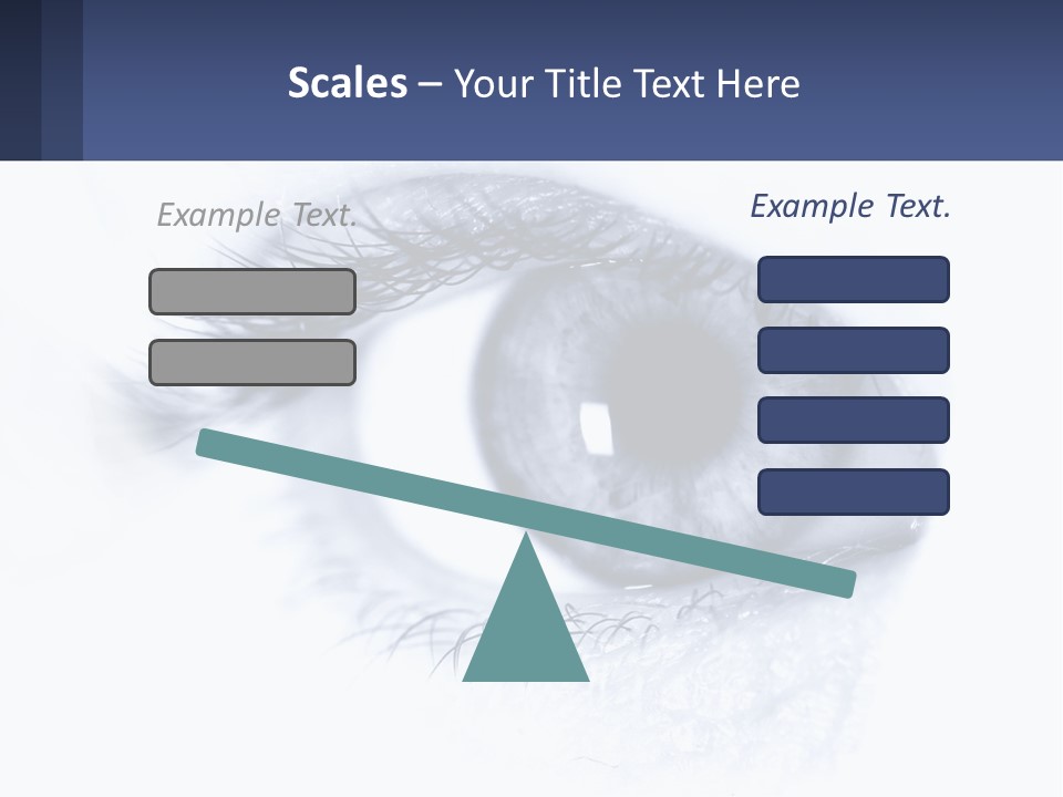 A Close Up Of A Blue Eye With A White Background PowerPoint Template