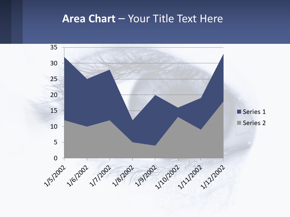 A Close Up Of A Blue Eye With A White Background PowerPoint Template