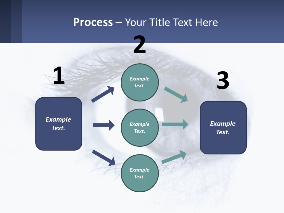 A Close Up Of A Blue Eye With A White Background PowerPoint Template