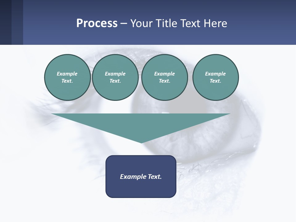 A Close Up Of A Blue Eye With A White Background PowerPoint Template