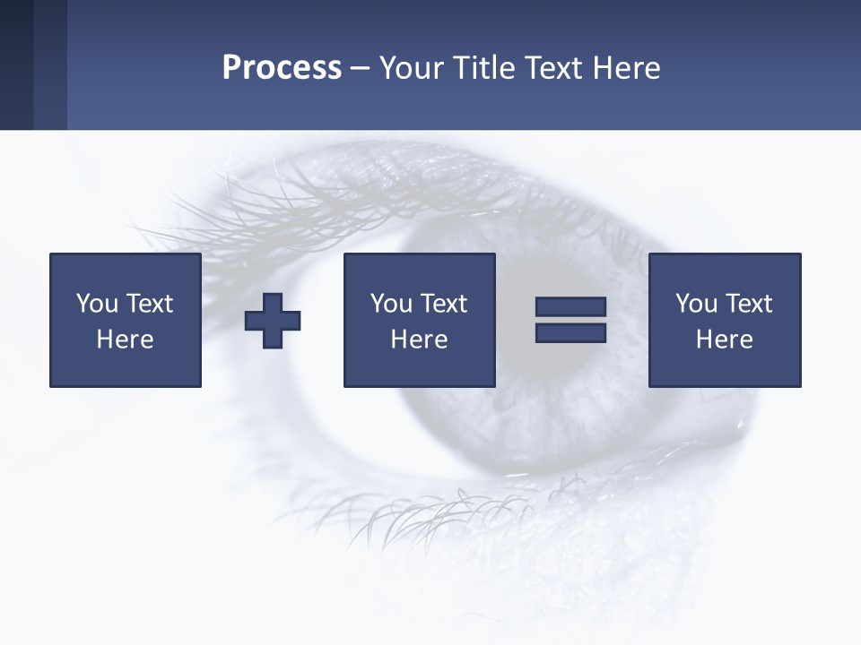 A Close Up Of A Blue Eye With A White Background PowerPoint Template