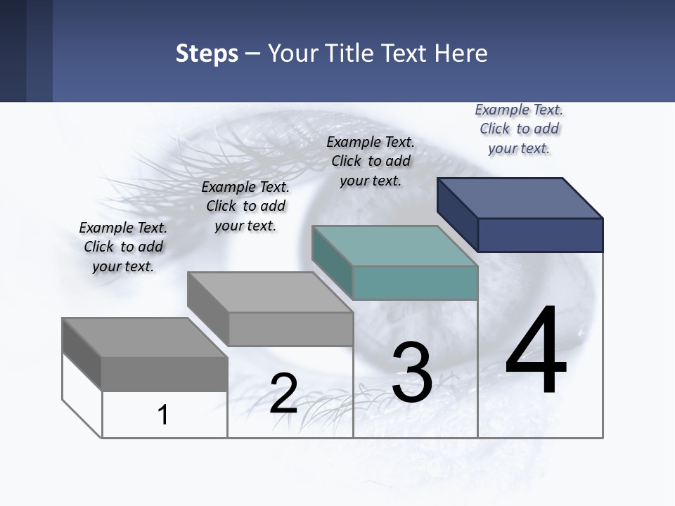 A Close Up Of A Blue Eye With A White Background PowerPoint Template