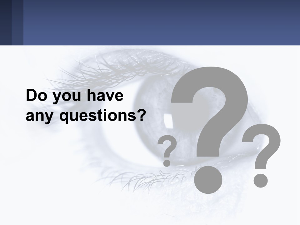 A Close Up Of A Blue Eye With A White Background PowerPoint Template