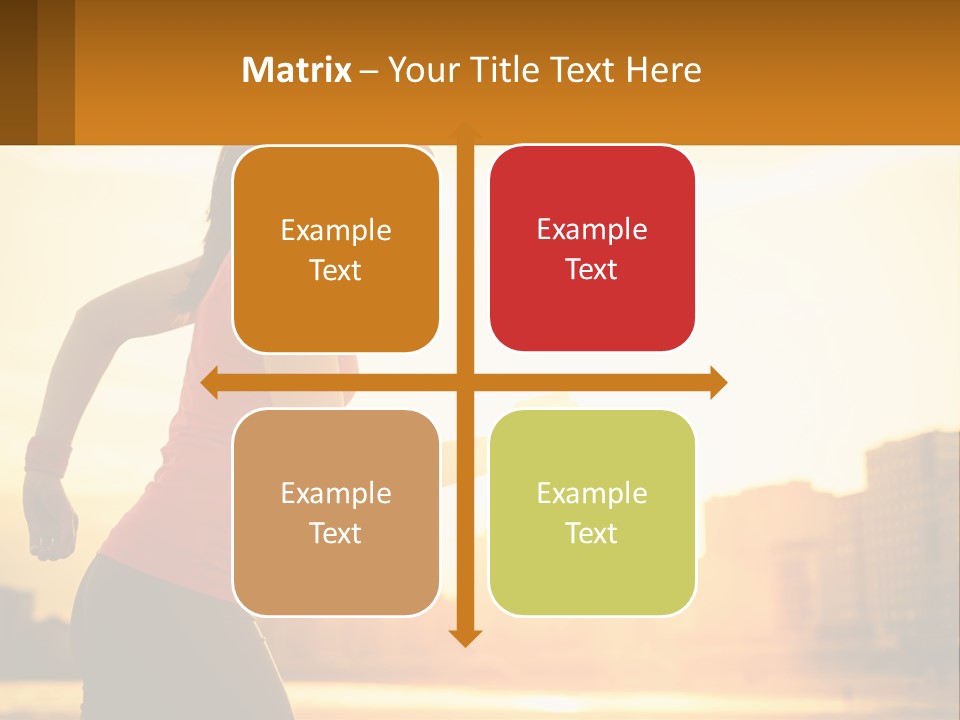 A Woman Running In The Sunset Powerpoint Presentation PowerPoint Template