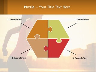 A Woman Running In The Sunset Powerpoint Presentation PowerPoint Template