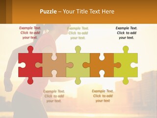 A Woman Running In The Sunset Powerpoint Presentation PowerPoint Template