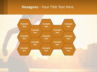 A Woman Running In The Sunset Powerpoint Presentation PowerPoint Template