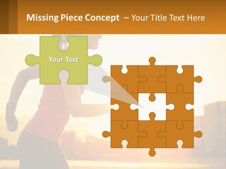 A Woman Running In The Sunset Powerpoint Presentation PowerPoint Template