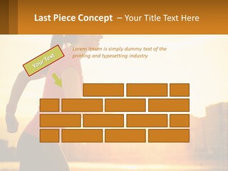 A Woman Running In The Sunset Powerpoint Presentation PowerPoint Template