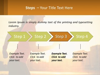A Woman Running In The Sunset Powerpoint Presentation PowerPoint Template