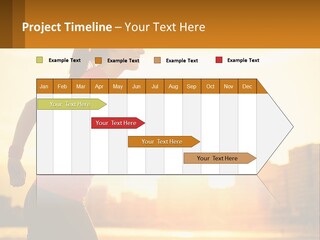 A Woman Running In The Sunset Powerpoint Presentation PowerPoint Template