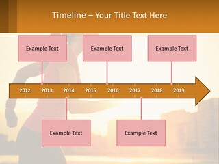 A Woman Running In The Sunset Powerpoint Presentation PowerPoint Template
