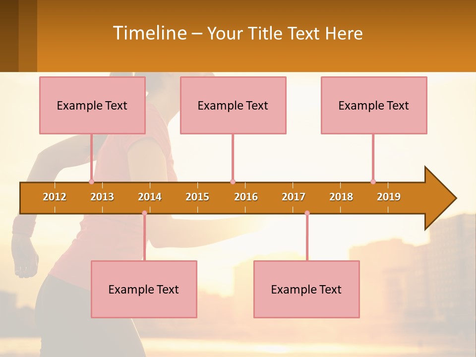 A Woman Running In The Sunset Powerpoint Presentation PowerPoint Template