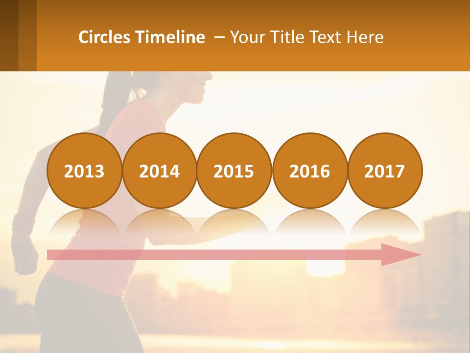 A Woman Running In The Sunset Powerpoint Presentation PowerPoint Template