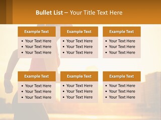 A Woman Running In The Sunset Powerpoint Presentation PowerPoint Template