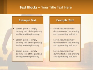 A Woman Running In The Sunset Powerpoint Presentation PowerPoint Template