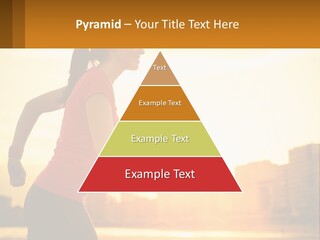 A Woman Running In The Sunset Powerpoint Presentation PowerPoint Template