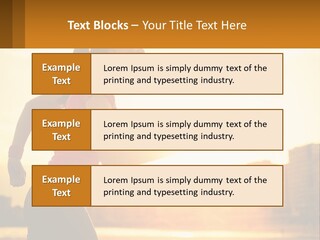 A Woman Running In The Sunset Powerpoint Presentation PowerPoint Template